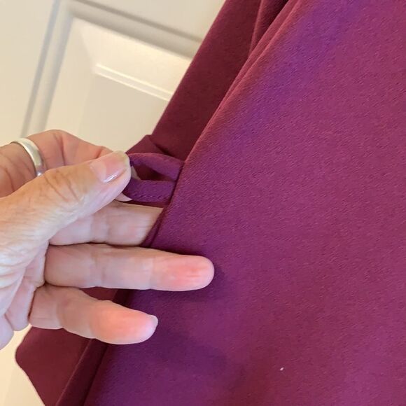 Purple ruffle sleeve kimono duster MISSING BELT - Picture 7 of 8